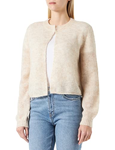 Betty & Co Damen Strick-Cardigan mit Rundhalsausschnitt Nature Melange,40 von Betty & Co