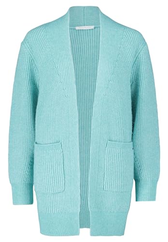 Betty & Co Damen Strick-Cardigan ohne Verschluss Light Turquiose Melange,46 von Betty & Co