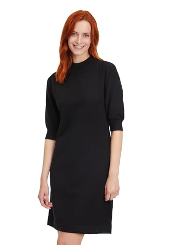 Betty & Co Damen Strickkleid mit Stehkragen Schwarz,44 von Betty & Co