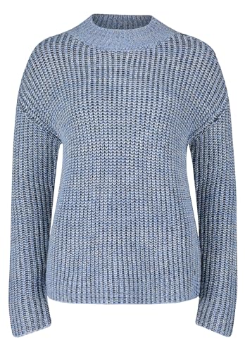 Betty & Co Damen Strickpullover mit Struktur Blau/Weiß,38 von Betty & Co