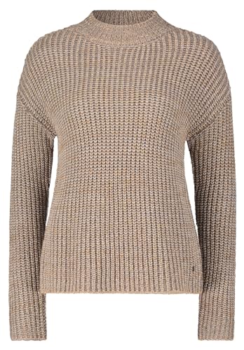 Betty & Co Damen Strickpullover mit Struktur Camel/Grey,38 von Betty & Co