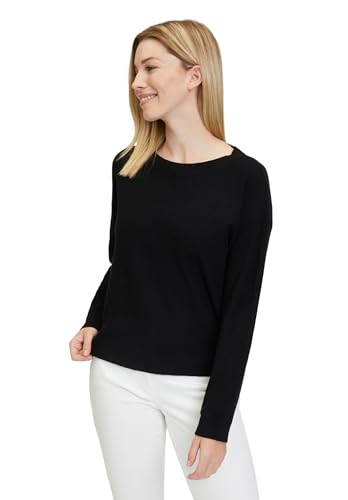 Betty & Co Damen Strickpullover mit Struktur Schwarz,42 von Betty & Co