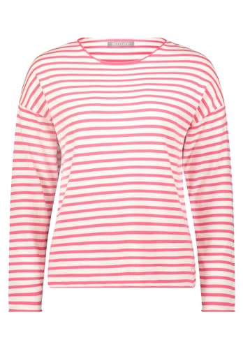 Betty & Co Damen Strickpullover mit U-Boot-Ausschnitt Cream/Pink,44 von Betty & Co