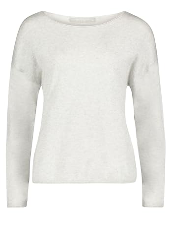 Betty & Co Damen Strickpullover mit U-Boot-Ausschnitt Light Silver Melange,44 von Betty & Co