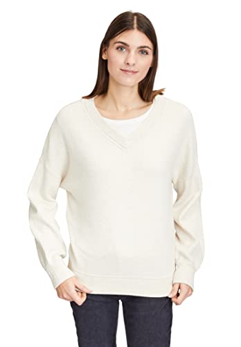 Betty & Co Damen Strickpullover mit V-Ausschnitt Nature Melange,42 von Betty & Co