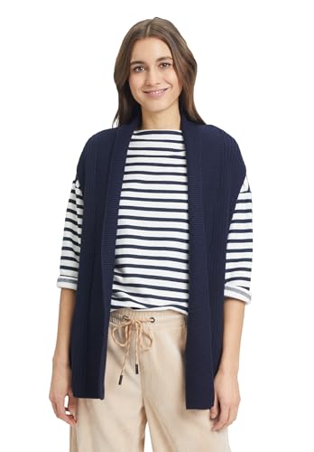 Betty & Co Damen Strickweste mit Kragen Navy Blue,36 von Betty & Co