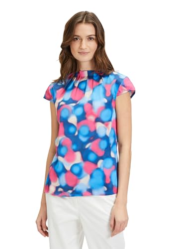 Betty & Co Damen Toulouse Bluse, Dark Blue/Pink, 46 von Betty & Co