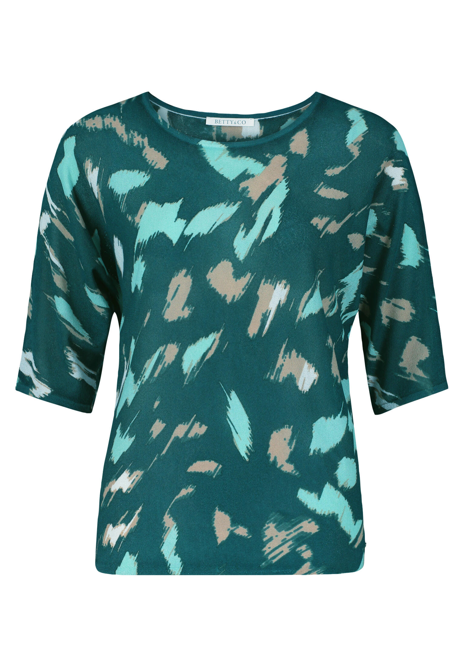 Betty & Co - Feinstrickpullover emerald/mint - Gr. - 42 von Betty & Co