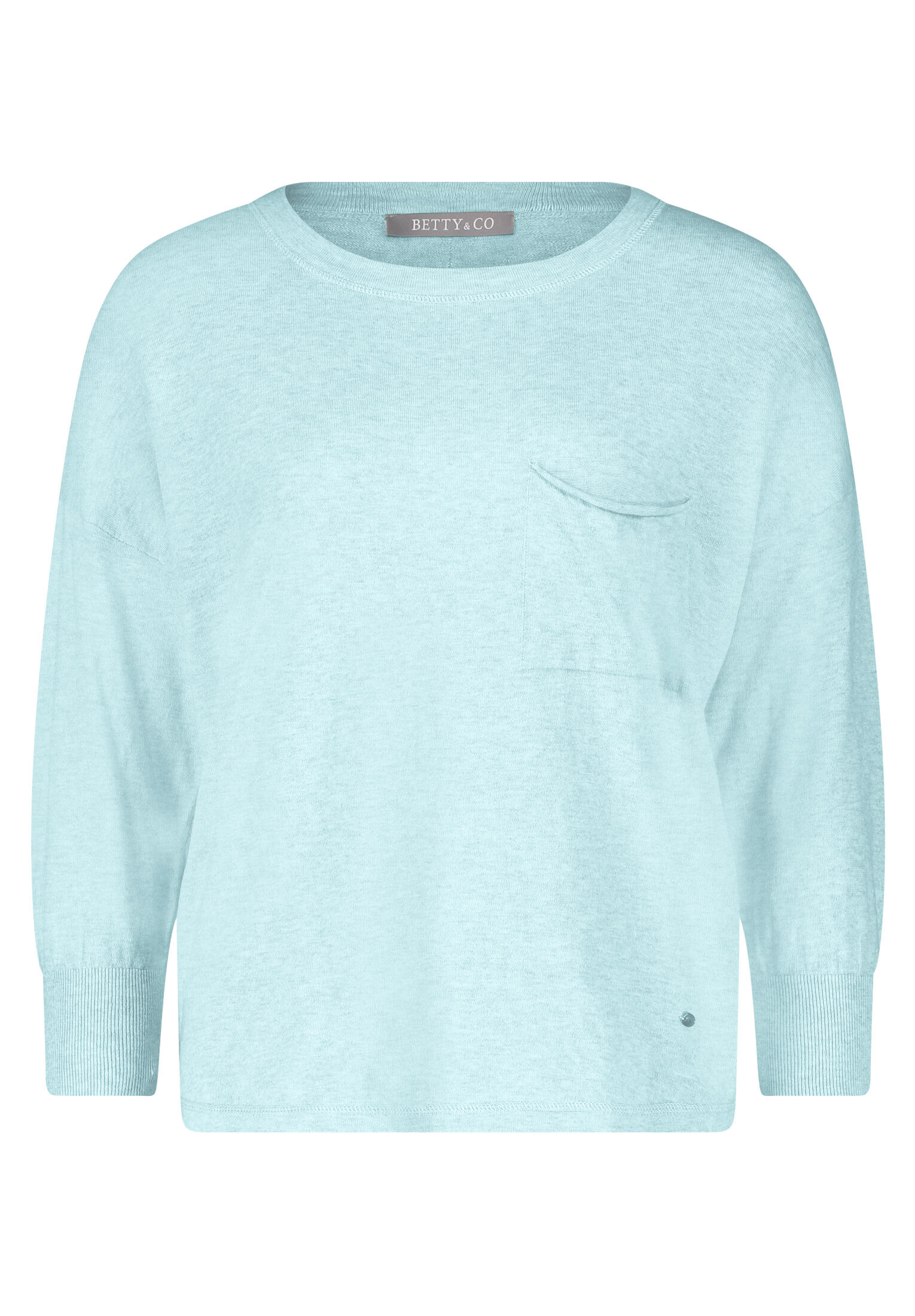 Betty & Co - Feinstrickpullover light turquiose melange - Gr. - 42 von Betty & Co
