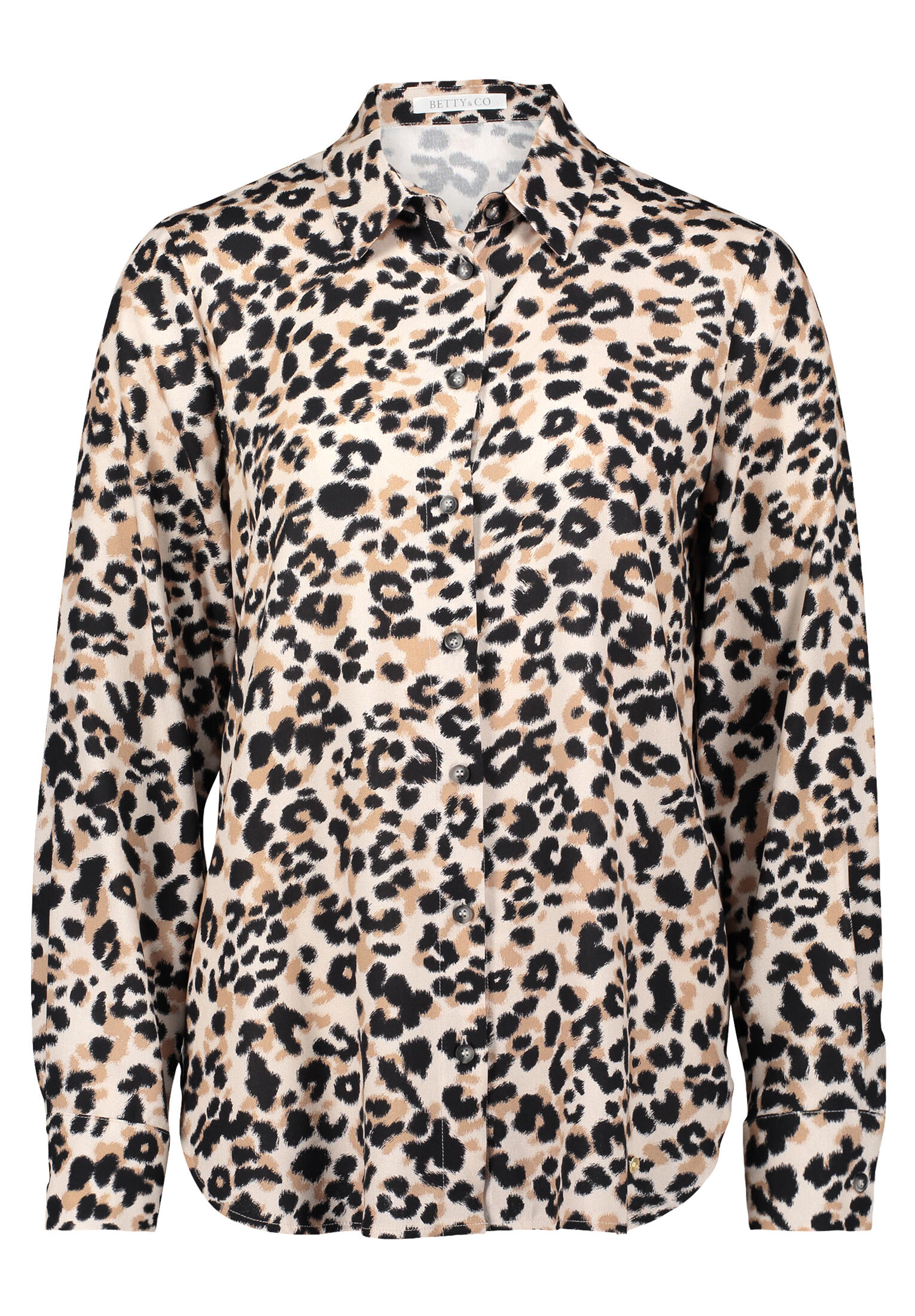 Betty & Co - Hemdbluse beige/schwarz - Gr. - 38 von Betty & Co