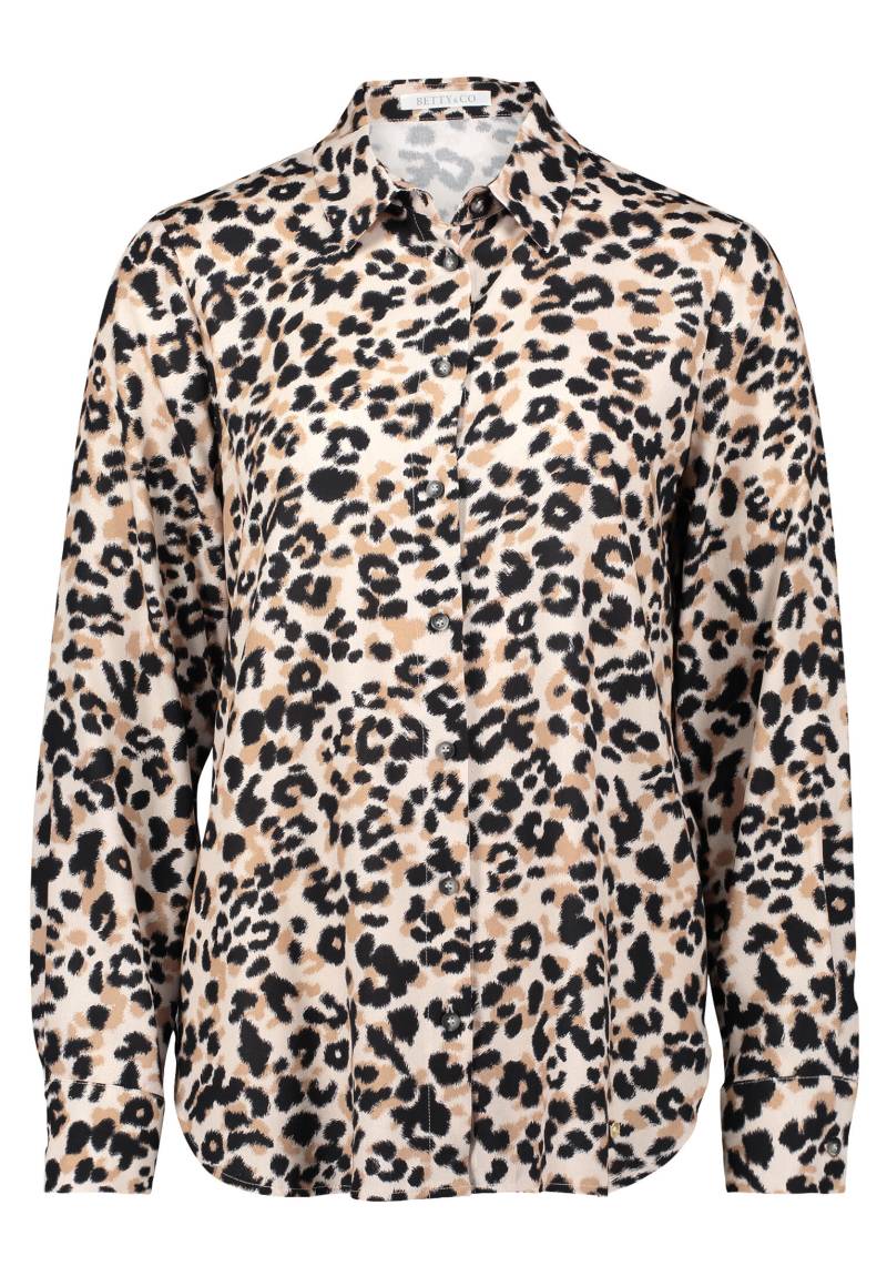 Betty & Co - Hemdbluse beige/schwarz - Gr. - 46 von Betty & Co