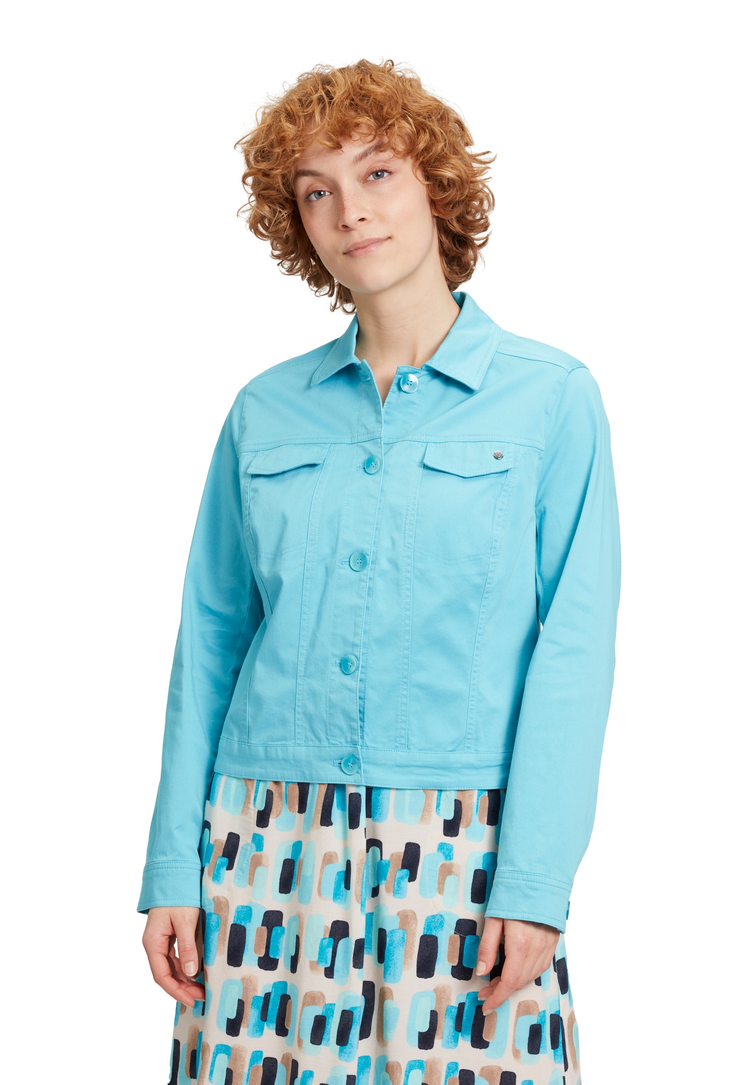 Betty&Co Jackenblazer "Betty & Co Damen Jeansjacke mit Kragen", Taschen von Betty & Co