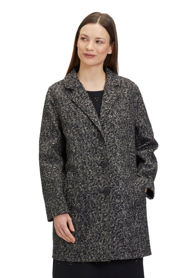 Betty&Co Jackenblazer Betty & Co Damen Longjacke mit Reverskragen Material von Betty&Co