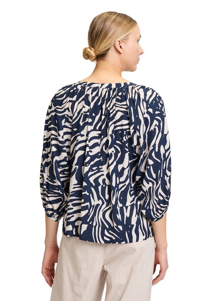 Betty&Co Kurzarmbluse Bluse Kurz 3/4 Arm Dark Blue/Nature Betty&Co Kurzarmbluse Bluse Kurz 3/4 Arm Dark Blue/Nature von Betty&Co