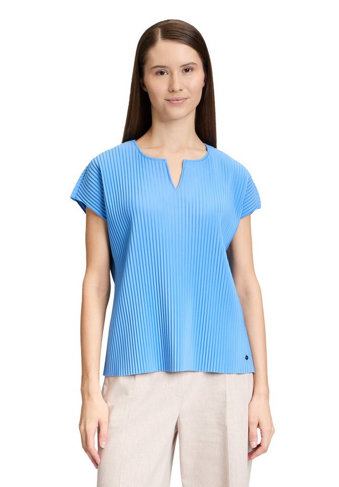 Betty&Co Kurzarmshirt Betty & Co Damen Kurzarm-Shirt mit Plissee (1-tlg) Plissee von Betty&Co