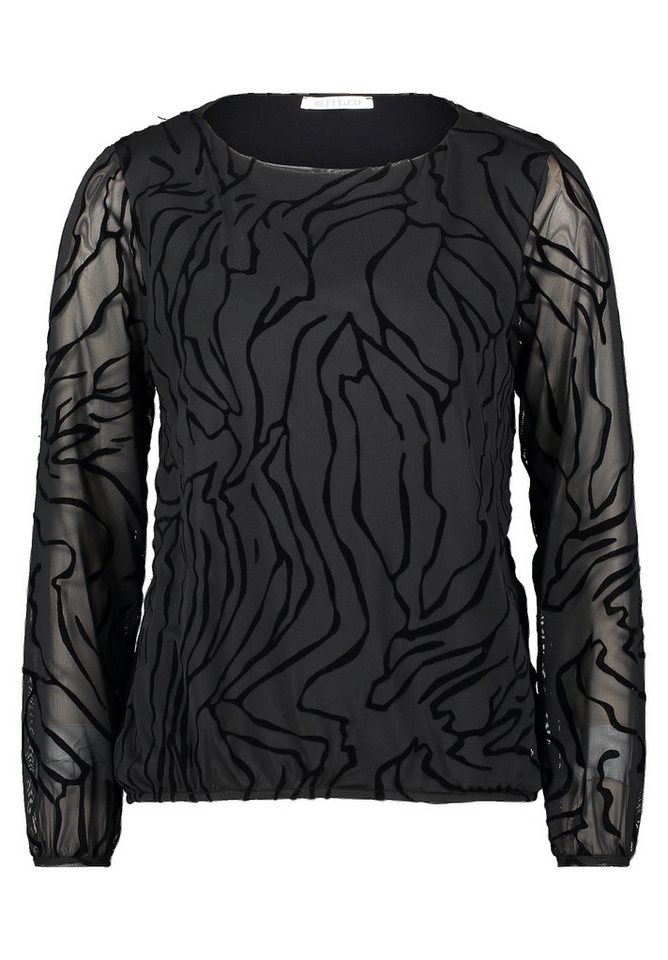Betty&Co Kurzarmshirt Damen Blusenshirt mit Raffung (1-tlg) von Betty&Co