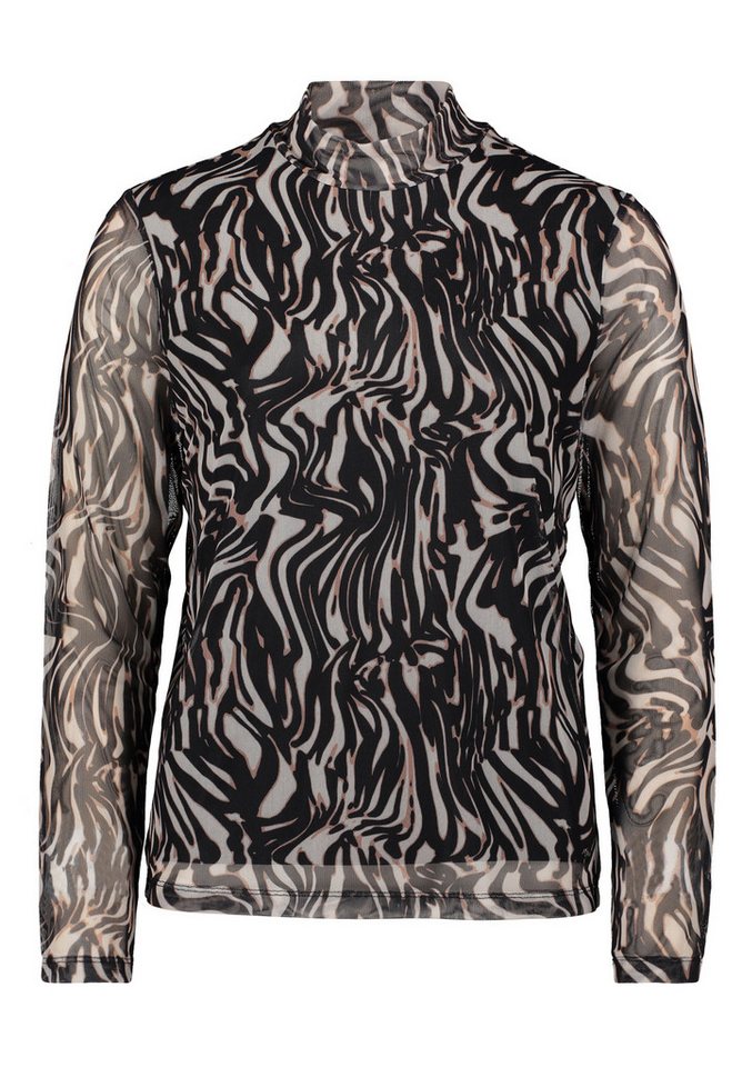 Betty&Co Kurzarmshirt Damen Mesh-Shirt mit Stehkragen (1-tlg) von Betty&Co