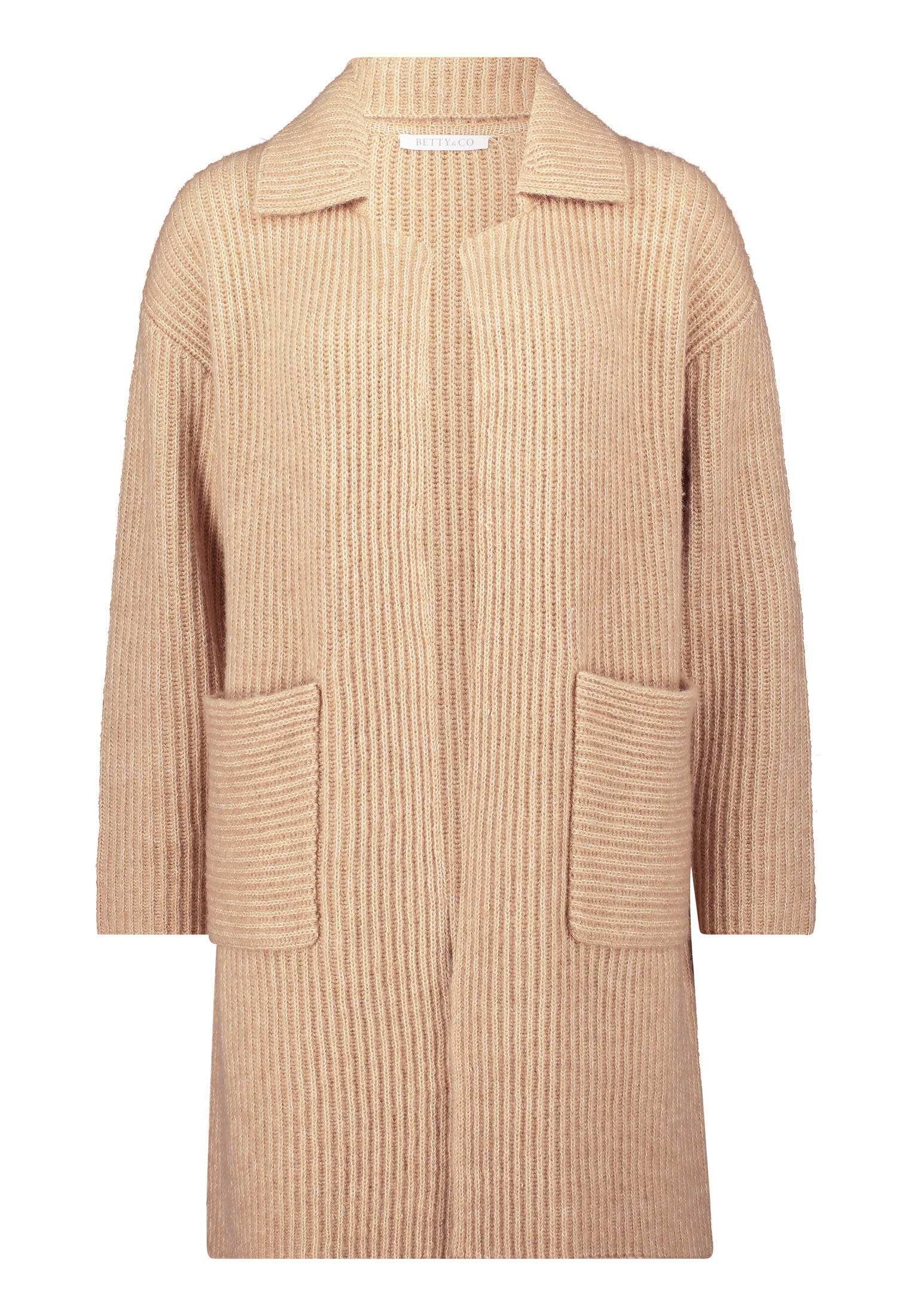 Betty & Co - Longstrickjacke camel melange - Gr. - 46 von Betty & Co
