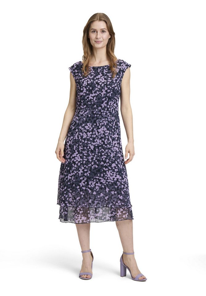 Betty&Co Midikleid Damen Midikleid mit Stufen Form von Betty&Co