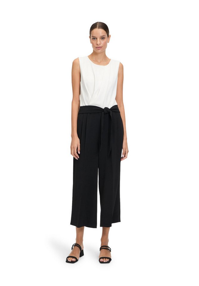 Betty&Co Overall Betty & Co Damen Jumpsuit ohne Arm (1-tlg) Falten von Betty&Co