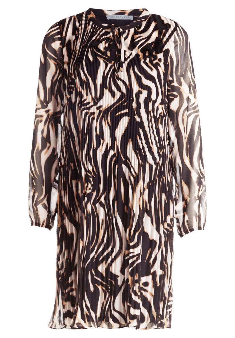 Betty & Co - Plisseekleid nature/black - Gr. - 36 von Betty & Co