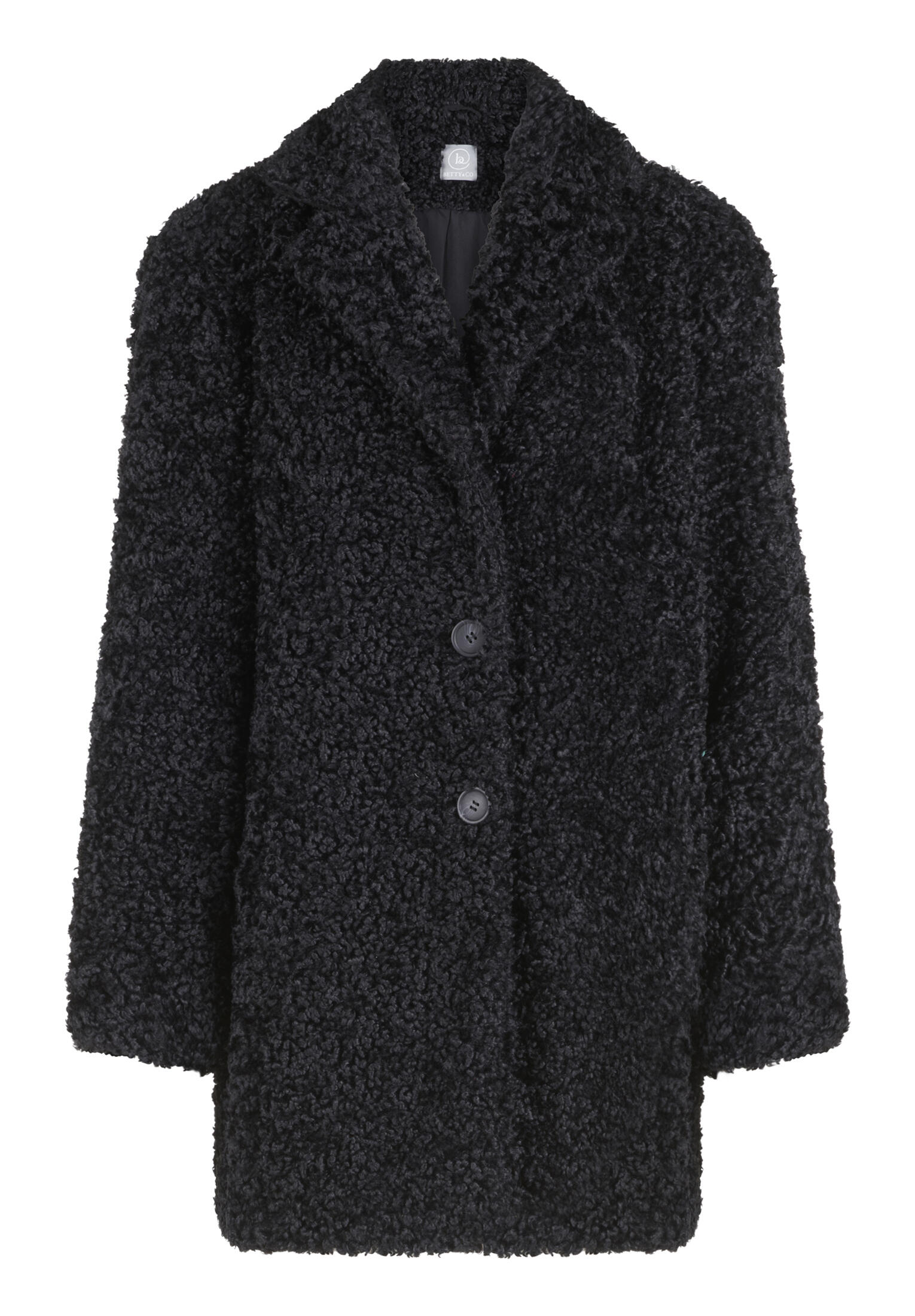 Betty & Co - Plüschjacke schwarz - Gr. - 44 von Betty & Co