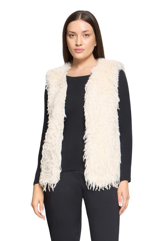 Betty&Co Plüschweste Damen mit Fransen von Betty&Co
