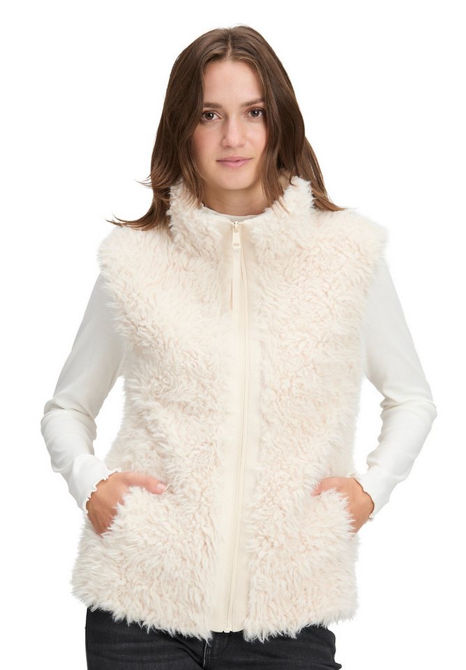 Betty&Co Plüschweste Damen Kunstfell-Weste mit Stehkragen Betty&Co Plüschweste Damen Kunstfell-Weste mit Stehkragen von Betty&Co