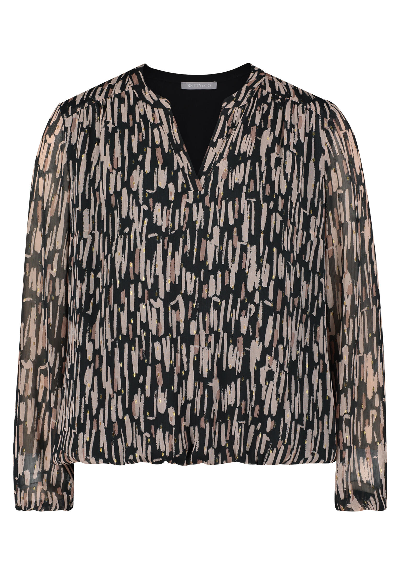 Betty & Co - Schlupfbluse black-nature - Gr. - 36 von Betty & Co