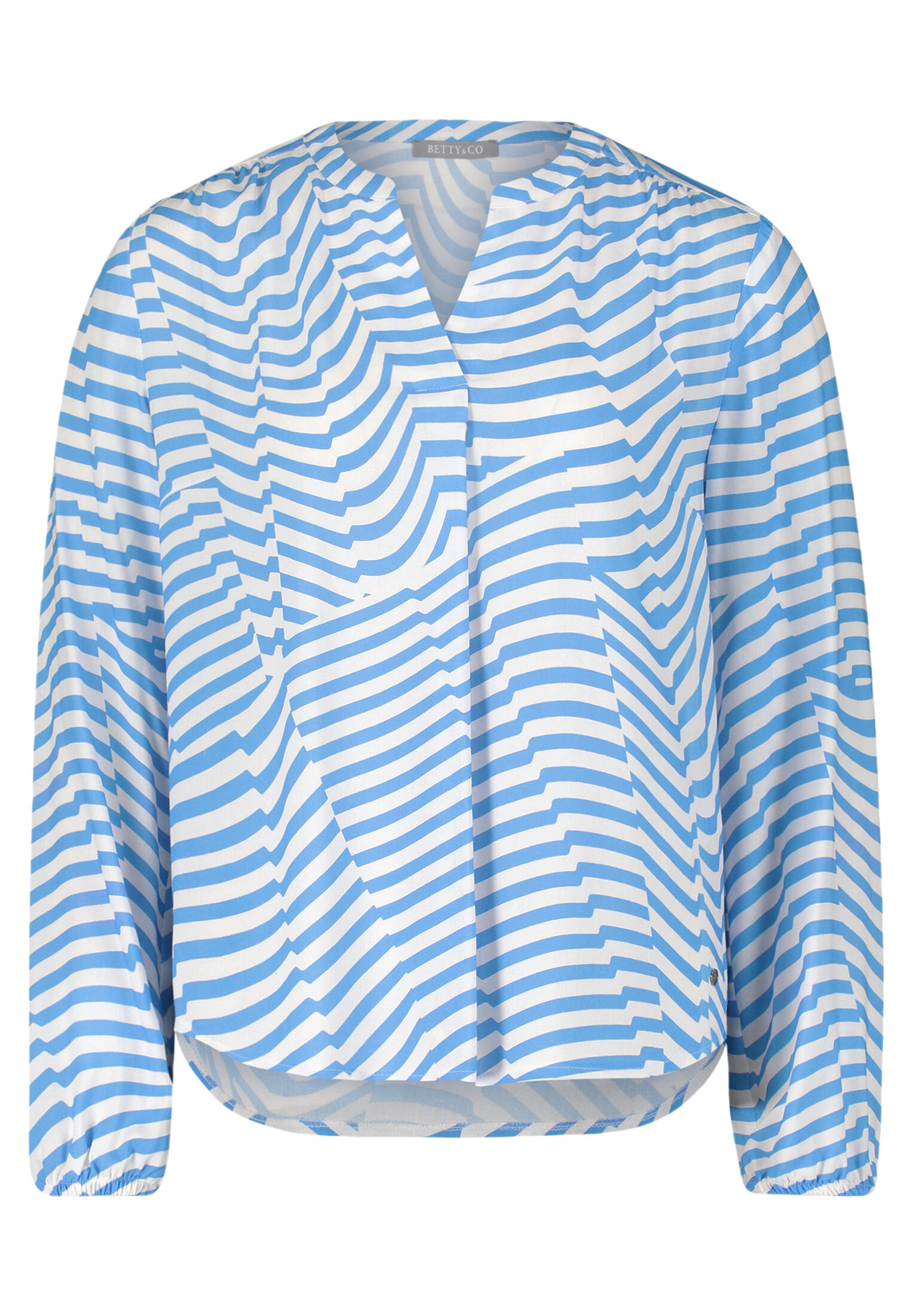 Betty & Co - Schlupfbluse blau/weiß - Gr. - 40 von Betty & Co