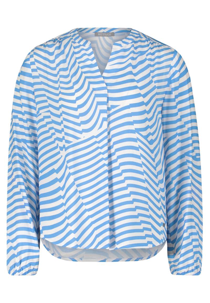 Betty & Co - Schlupfbluse blau/weiß - Gr. - 40 von Betty & Co