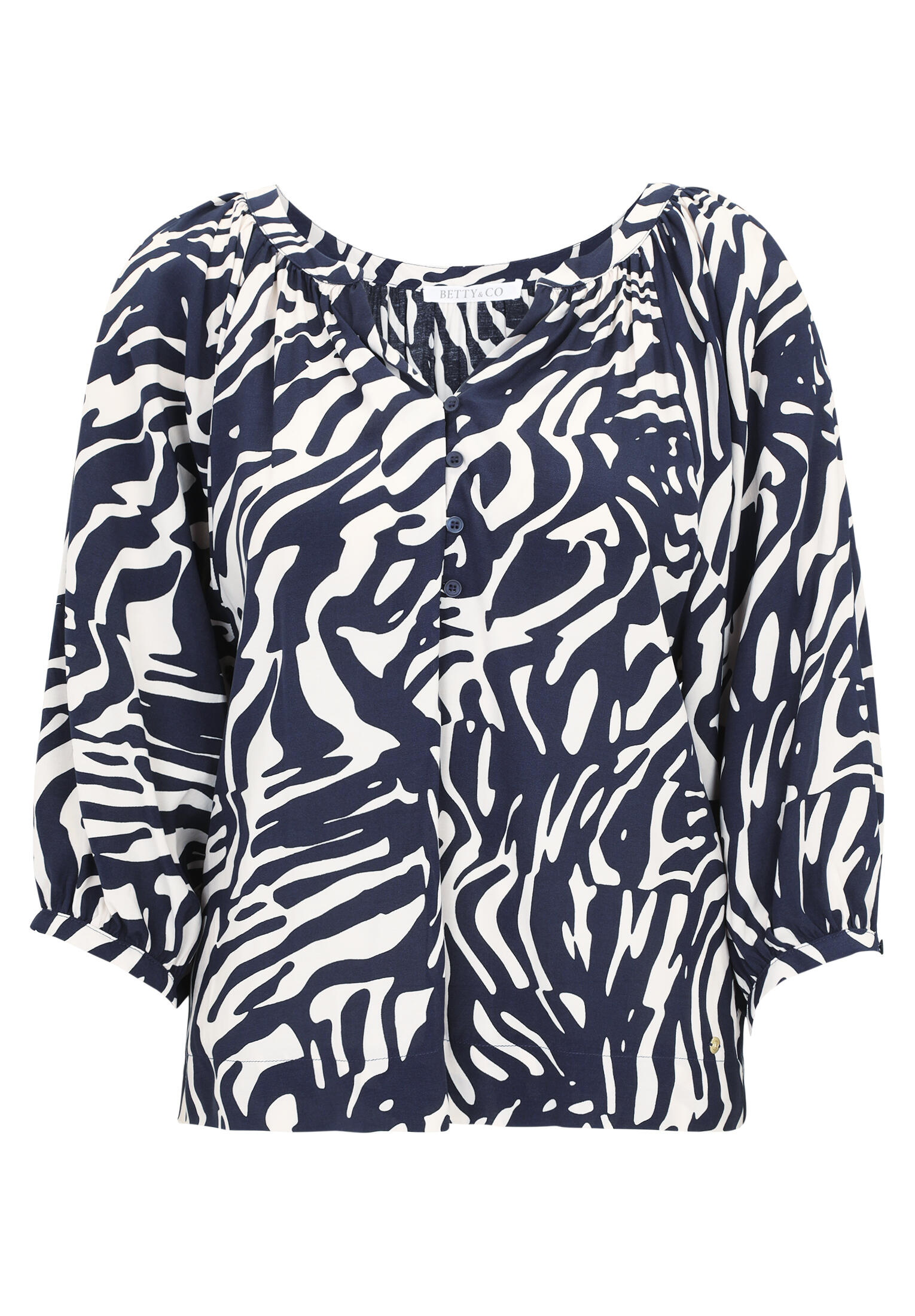 Betty & Co - Schlupfbluse dark blue/nature - Gr. - 44 von Betty & Co