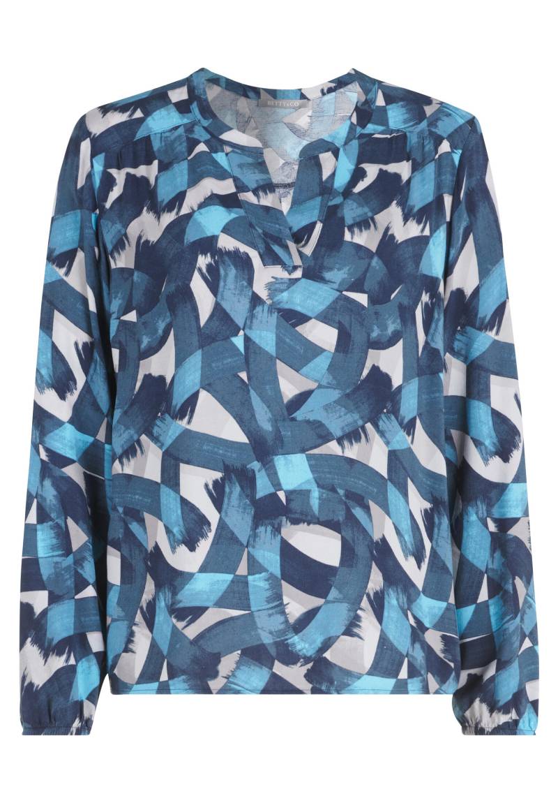 Betty & Co - Schlupfbluse dunkelblau/grau - Gr. - 40 von Betty & Co