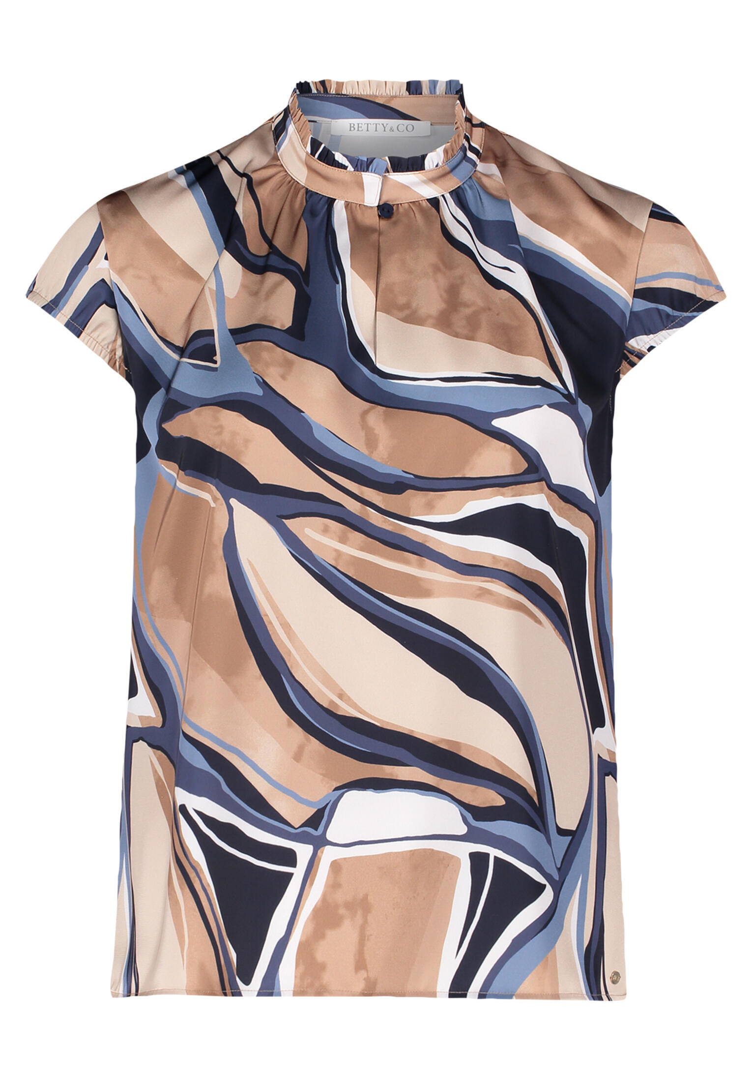 Betty & Co - Schlupfbluse nature/blue - Gr. - 42 von Betty & Co