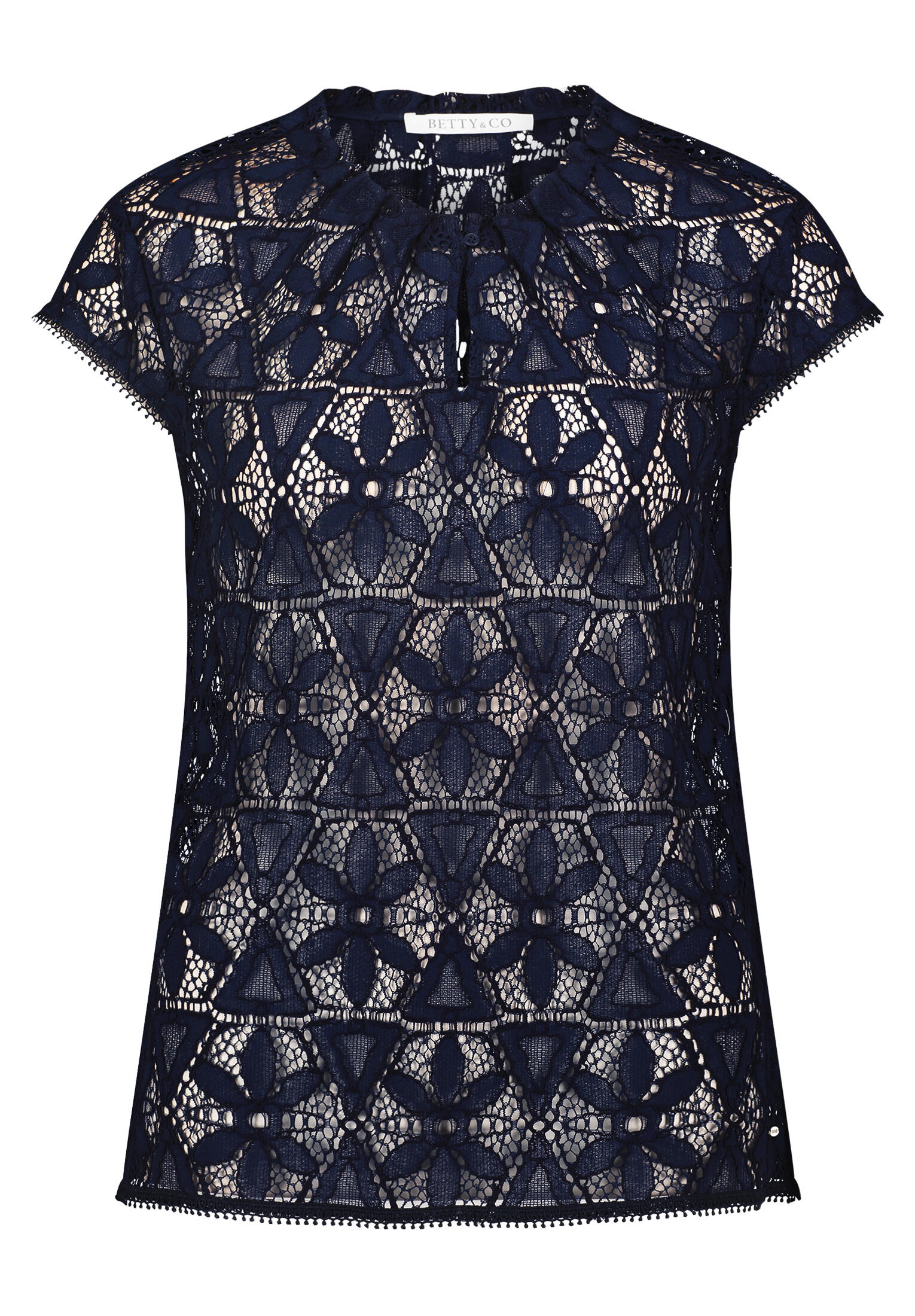 Betty & Co - Spitzenbluse navy blue - Gr. - 36 von Betty & Co