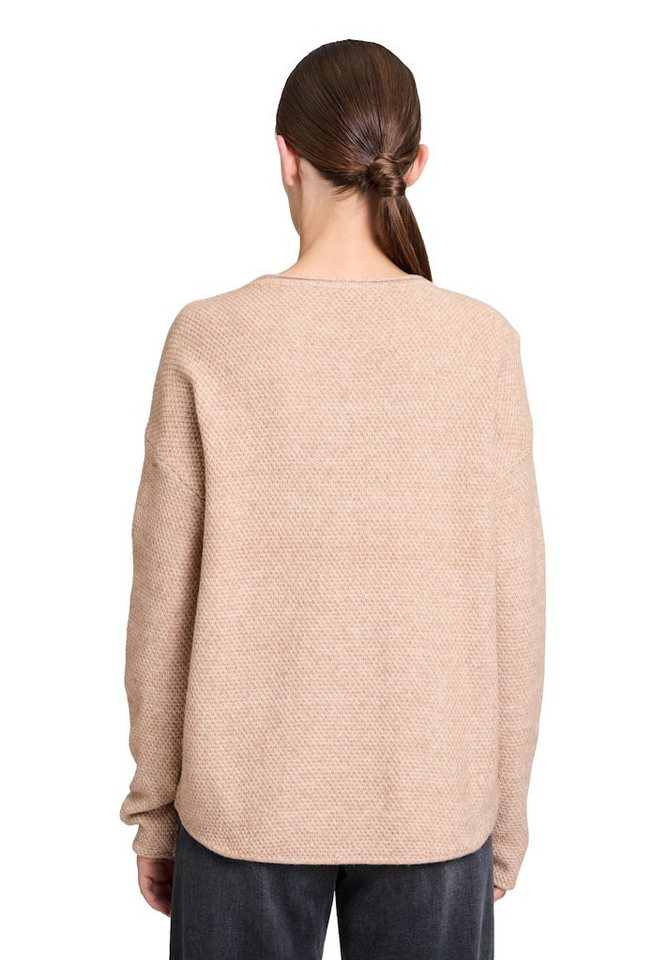 Betty&Co Strandpullover Strickpullover Kurz 1/1 Arm Camel Melange von Betty&Co