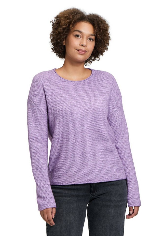 Betty&Co Strandpullover Strickpullover Kurz 1/1 Arm Pastel Crocus Melange von Betty&Co