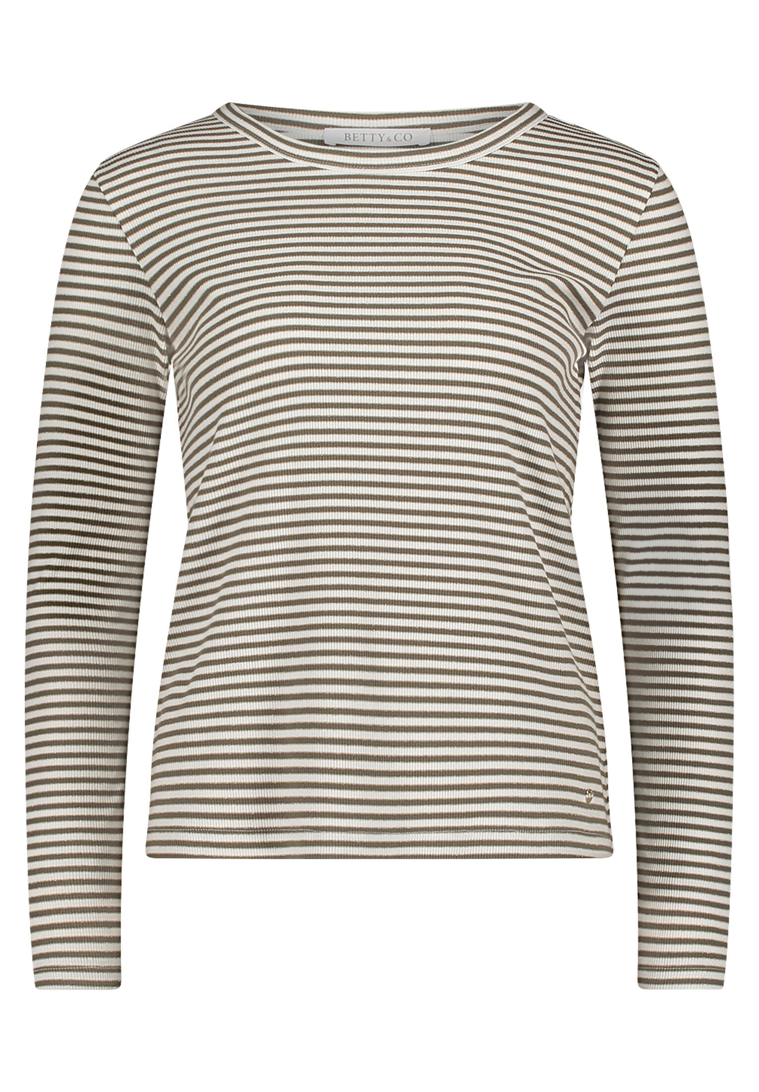 Betty & Co - Streifenshirt khaki/cream - Gr. - L von Betty & Co