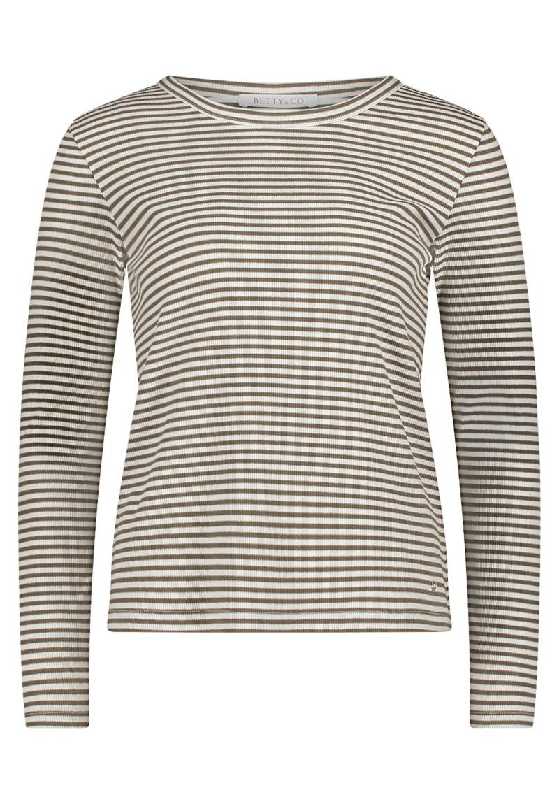 Betty & Co - Streifenshirt khaki/cream - Gr. - L von Betty & Co