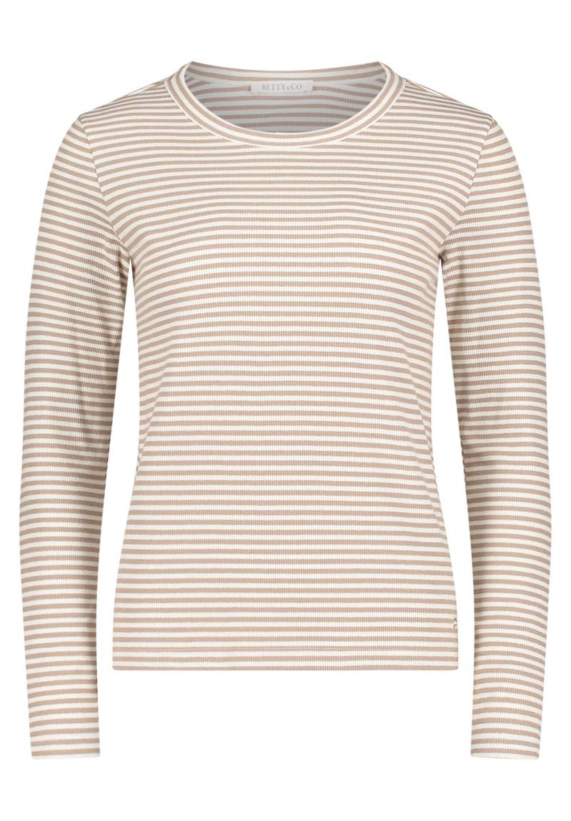 Betty & Co - Streifenshirt taupe/cream - Gr. - S von Betty & Co