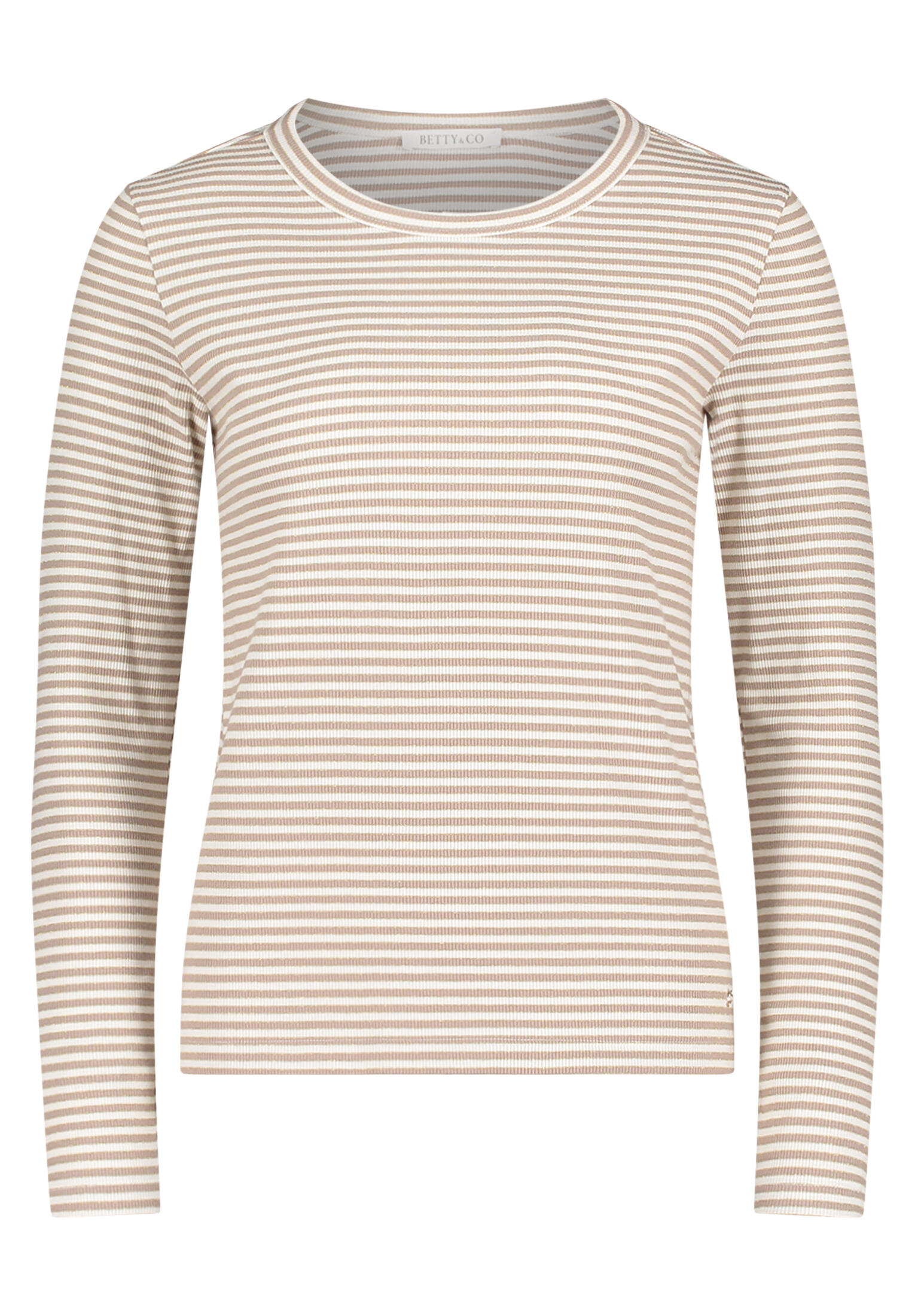 Betty & Co - Streifenshirt taupe/cream - Gr. - XXL von Betty & Co
