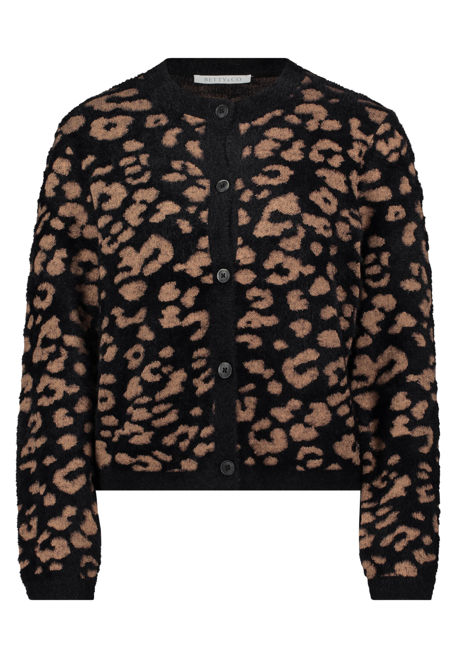 Betty & Co - Strick-Cardigan black/camel - Gr. - 40 von Betty & Co