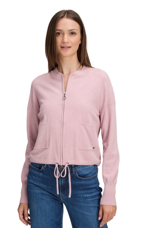 Betty&Co Strickjacke Damen Strick-Cardigan mit Reißverschluss (1-tlg) Struktur von Betty&Co