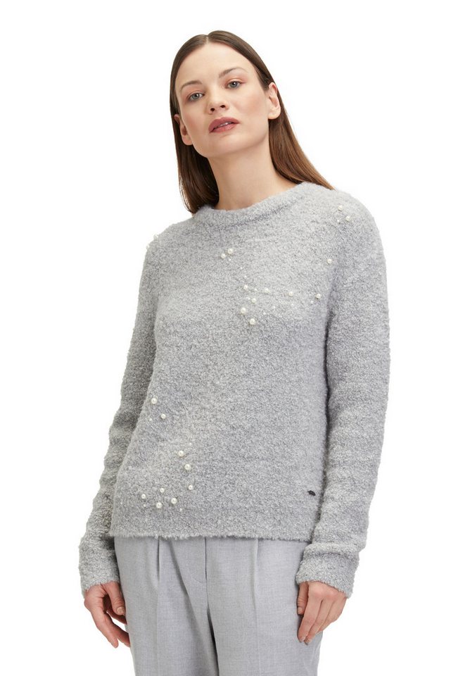 Betty&Co Strickpullover Damen Strickpullover mit Perlen (1-tlg) Perlen von Betty&Co