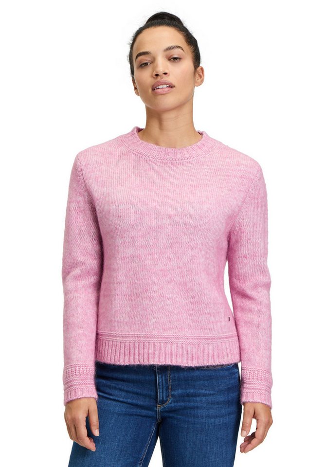 Betty&Co Strickpullover Damen Strickpullover mit Rippbündchen (1-tlg) Rippbündchen von Betty&Co