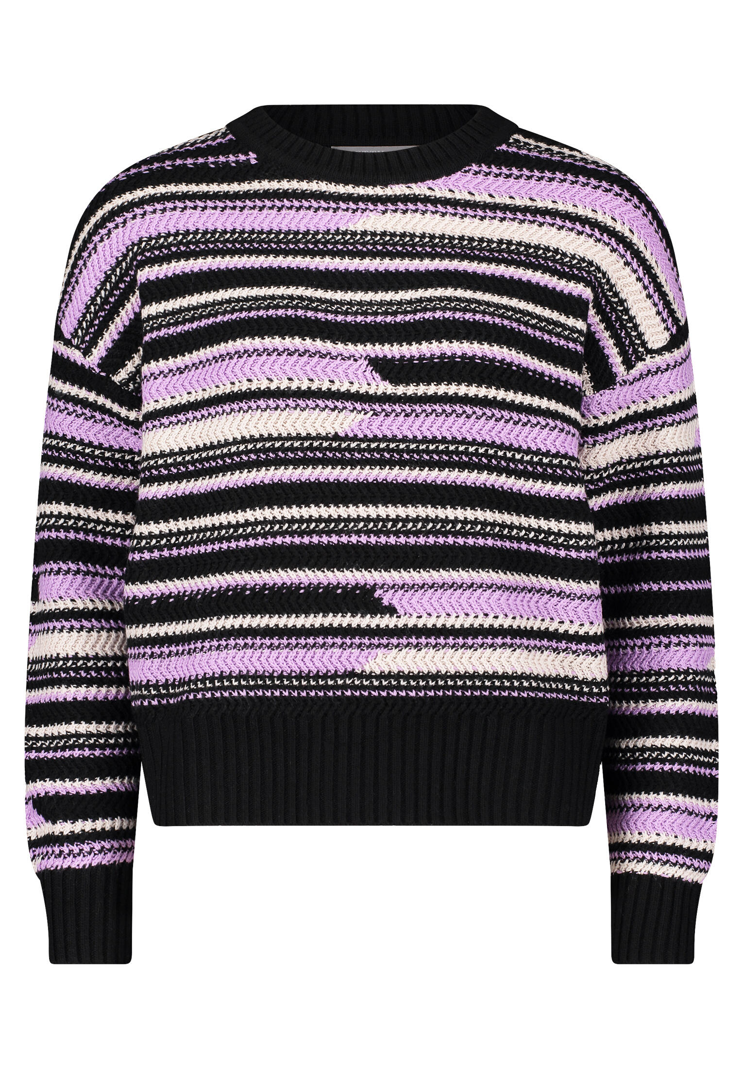 Betty & Co - Strickpullover black/lilac - Gr. - 40 von Betty & Co