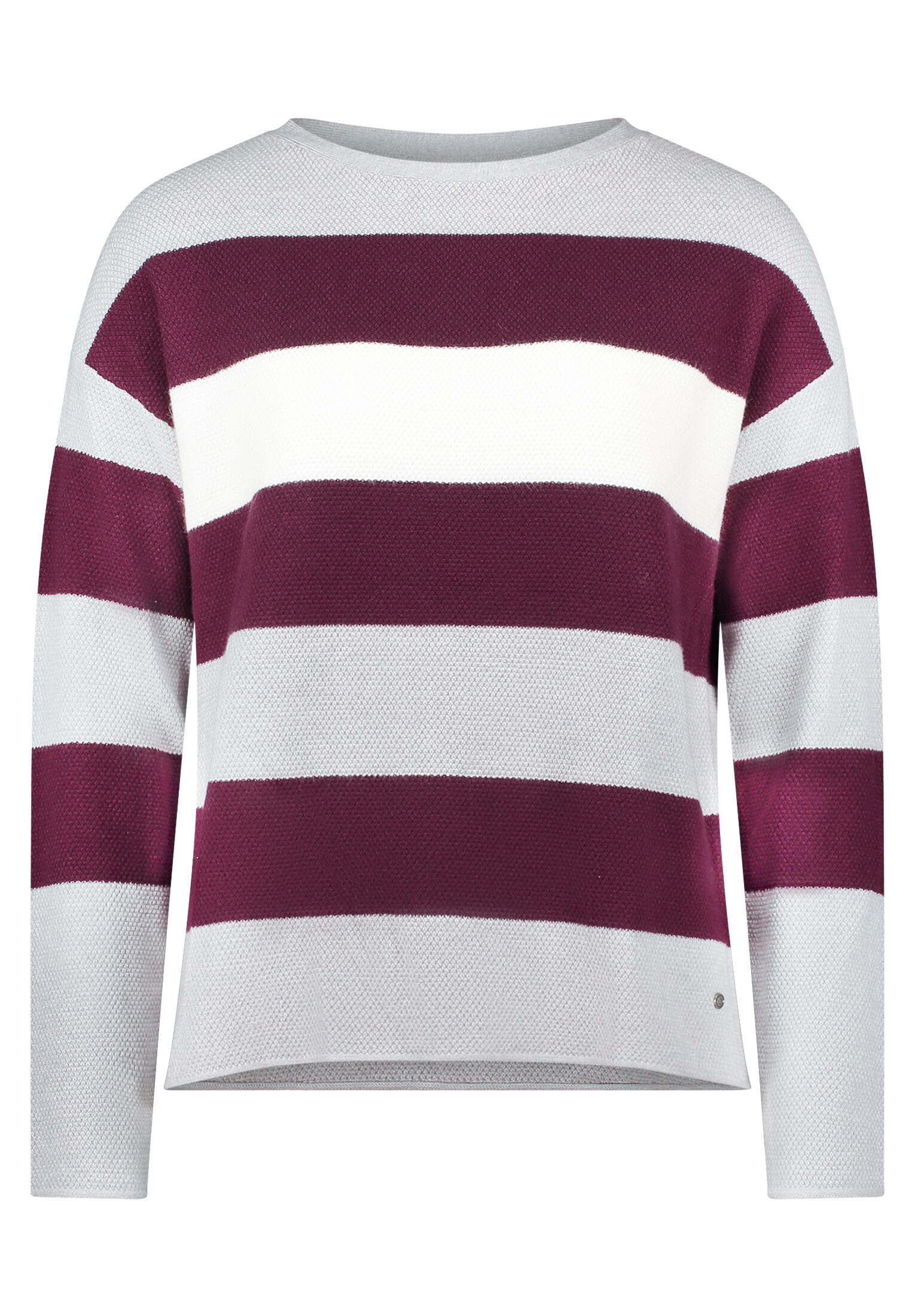 Betty & Co - Strickpullover grey/dark red - Gr. - 40 von Betty & Co