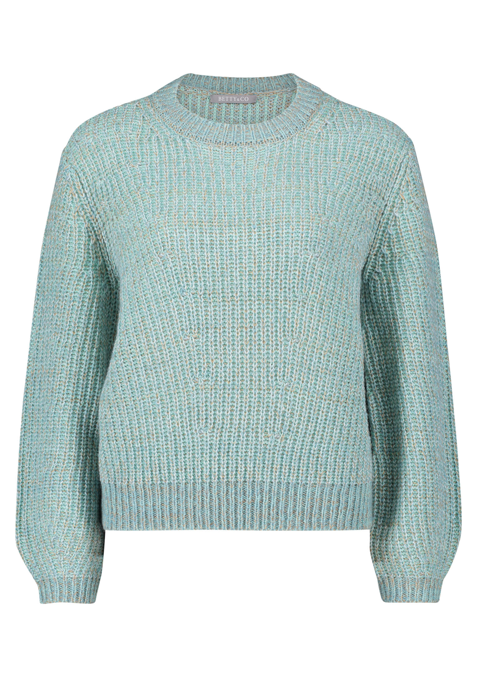 Betty & Co - Strickpullover mint/camel - Gr. - 46 von Betty & Co
