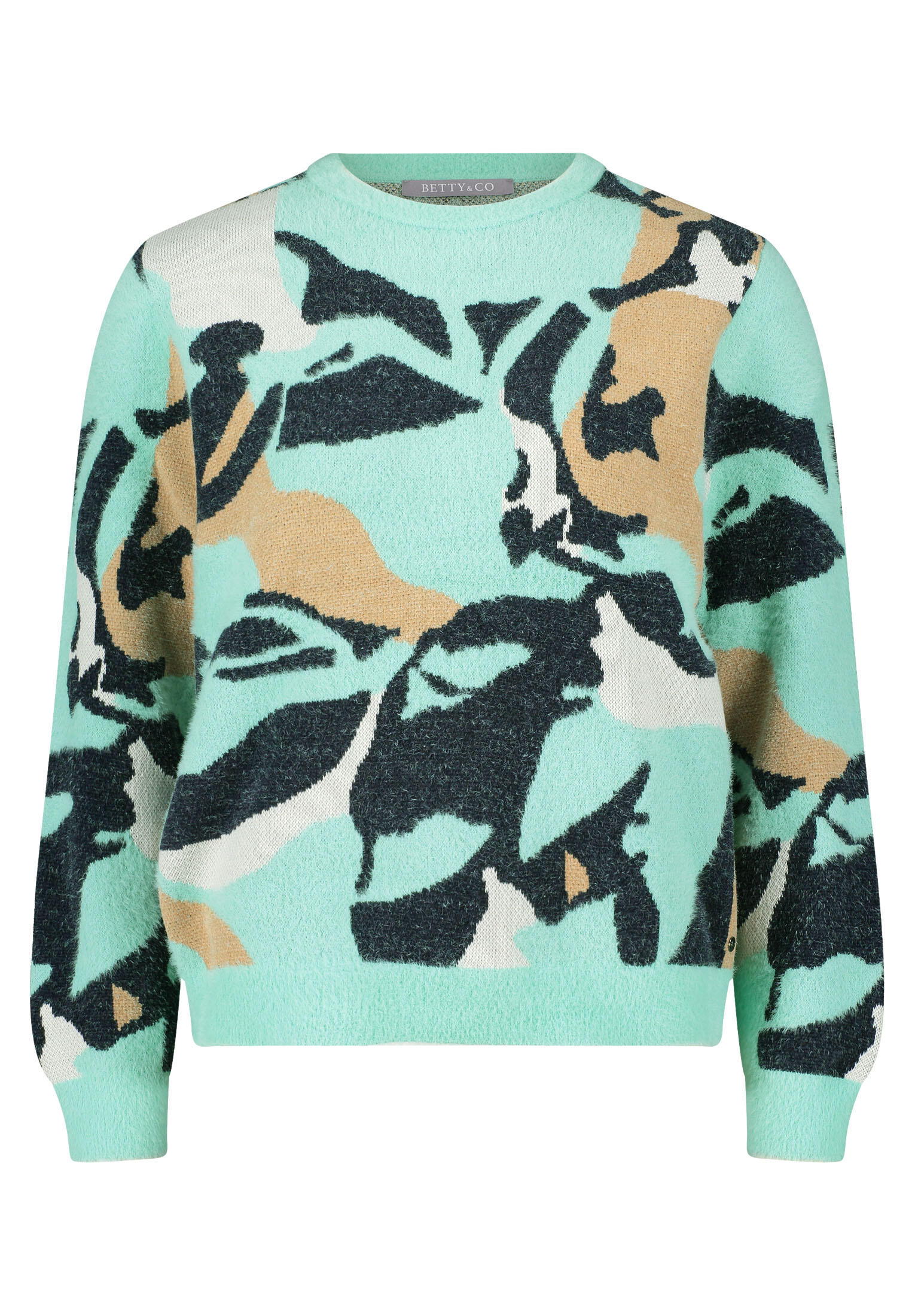 Betty & Co - Strickpullover mint/dark blue - Gr. - 36 von Betty & Co