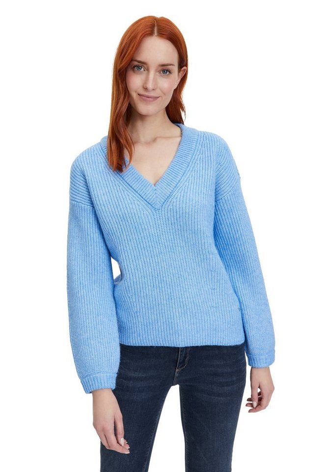 Betty&Co Strickpullover mit V-Ausschnitt (1-tlg) Struktur von Betty&Co